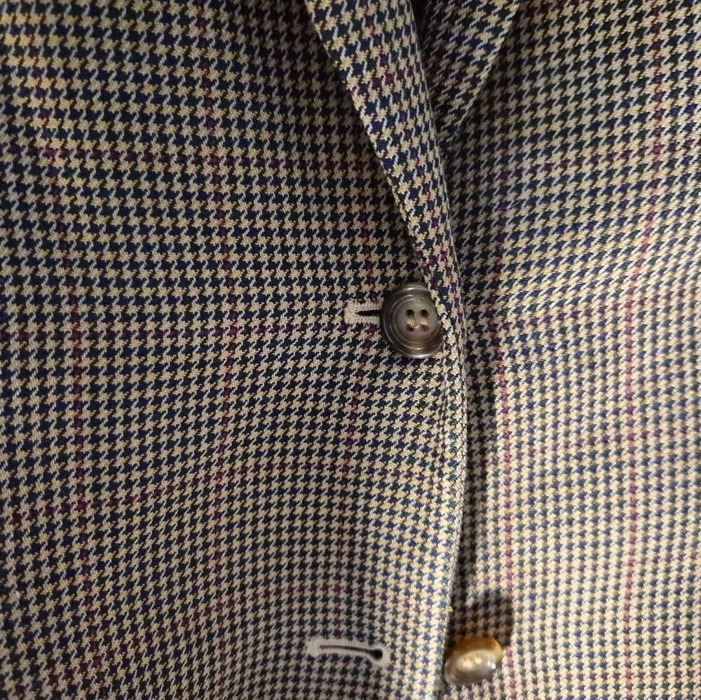 Pendleton Tan Checkered Houndstooth 100%Wool Woma… - image 3